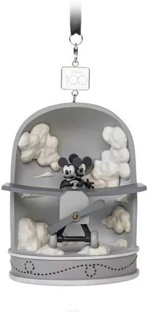 Mickey Minnie D100 Cuaderno de bocetos Avión Crazy Christmas Ornament, Gris, 744365342930