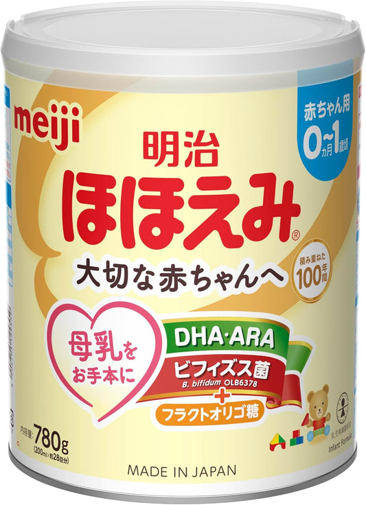 Meiji Hohoemi Powder, 27.6 oz (780 g) x 1 Can (Powder Milk from 0 Months to 1 Year)