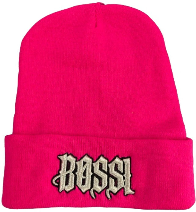 BOSSI X SRLA 'PINK/WHITE/BLACK' BEANIE