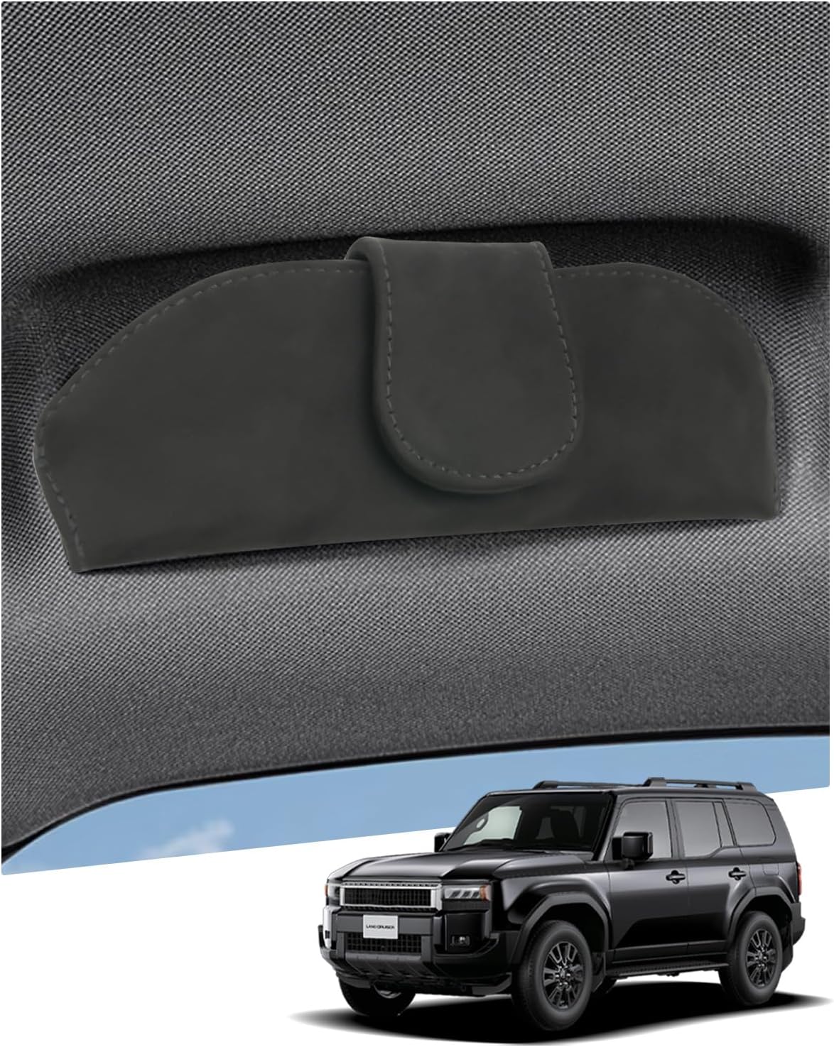 ruiya Magnetic New Model Toyota Rankle 250 Land Cruiser 250 Exclusive Sunglasses Case, Sunglasses Holder, Sunglasses Holder, Storage Glasses Storage Case, Interior Match, Easy Installation, Suede