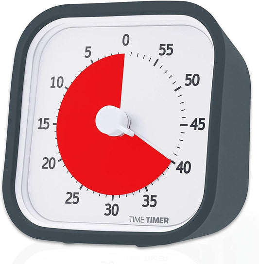 TIME TIMER MOD 9cm 60分 タイムタイマー モッド(カバー付き) チャコールグレイ 時間管理 学習タイマー TTM9-W 正規品