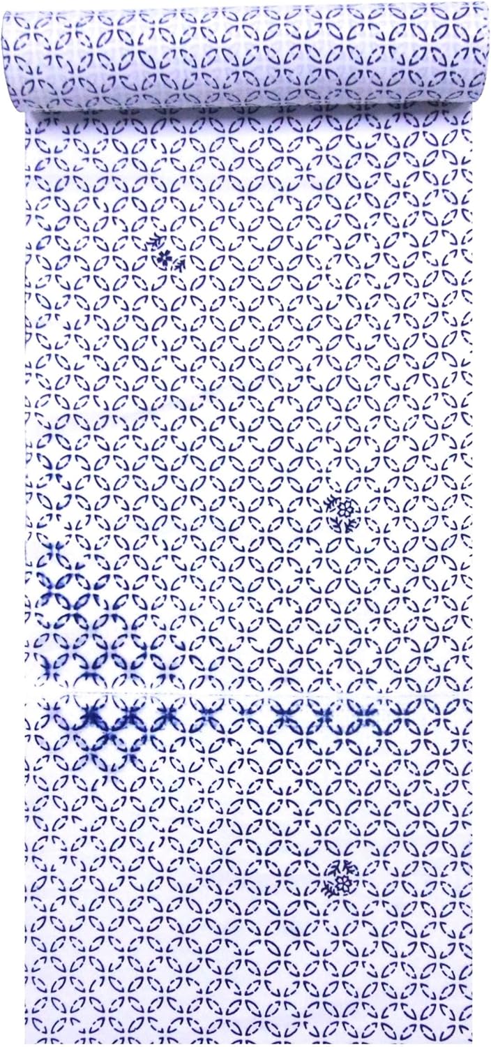 Yukata Kimono No.401, Cloisonne Pattern, White Background, Ears Available