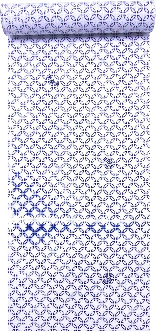 Yukata Kimono No.401, Cloisonne Pattern, White Background, Ears Available