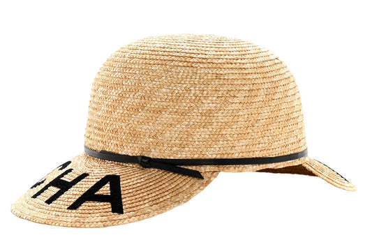 CHANEL 'STRAW' DOUBLE VISOR HAT