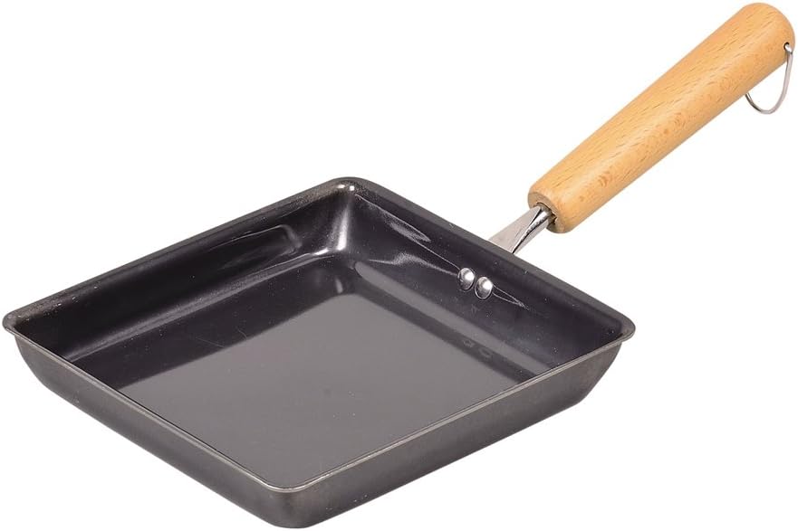 Pearl Metal HB-909 Wide Egg Frying Pan, 6.9 x 7.5 inches (17.5 x 19 cm), Induction Compatible, Iron Craftsmen, Made in Japan