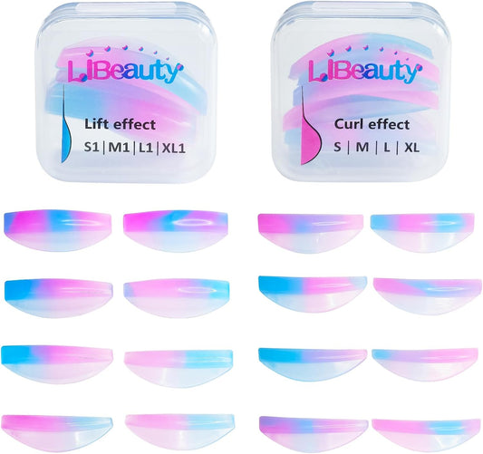 Libeauty Eyelash Lift Silicone Pads Reusable Eyelash Perm Rod Size 8 Pairs Eyelash Curl Pads Lash Lifting Shield Great for Eyelash Lifting