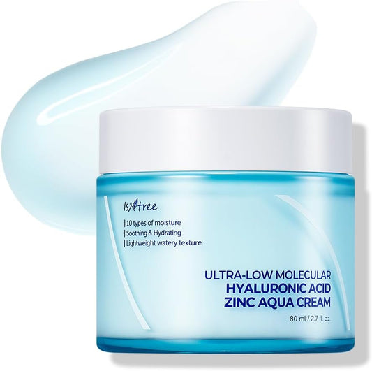 ISNTREE Izentree Ultra Low Molecular Hyaluronic Acid Zinc Moisture Cream 2.8 fl oz (80 ml) / Inner Dry Skin Moisturizing