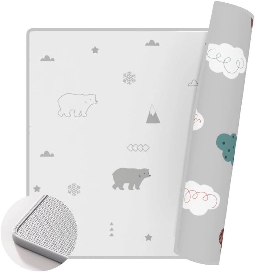 First.B Play Mat, Reversible, Baby Joint Mat, Soundproofing, Nap, Seamless, Supports Floor Heating, Double Sided, High Density XPE Material, 0.8 inch (2 cm) Thick, Easy to Clean and Store