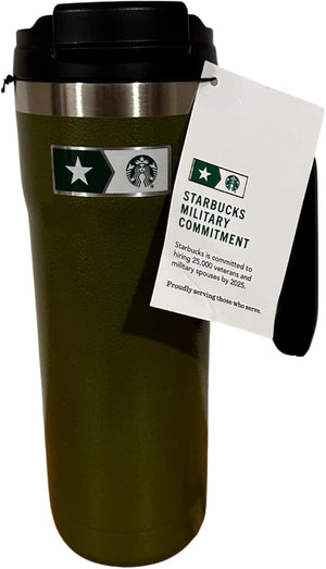 Starbucks Stanley Armed Forces Army Green Vaso Tumbler con Sellado al Vacío 20oz