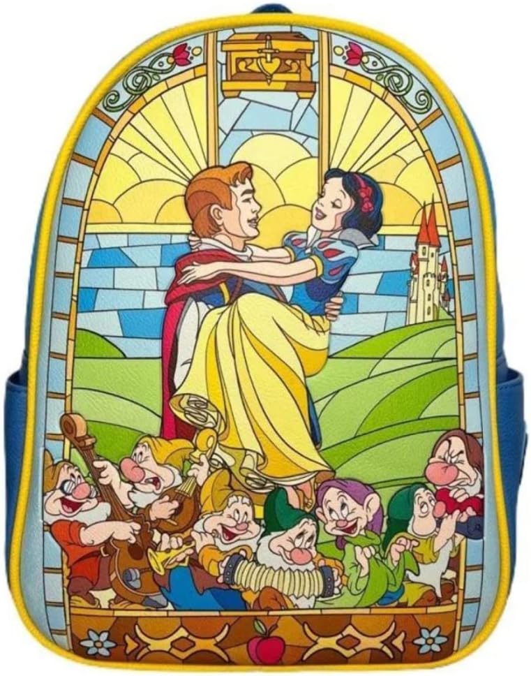 Loungefly Stained Glass Snow White Mini Backpack Exclusive, Multicolored