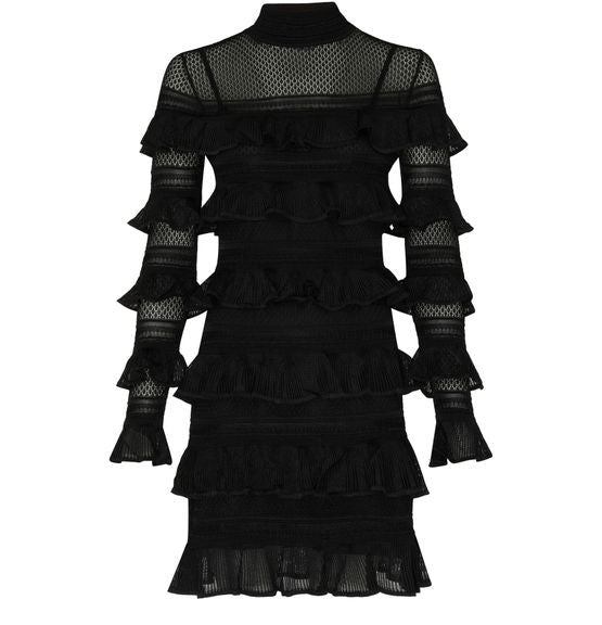 ZIMMERMANN Crush フリル付き ハイネックミニドレス - Image 1