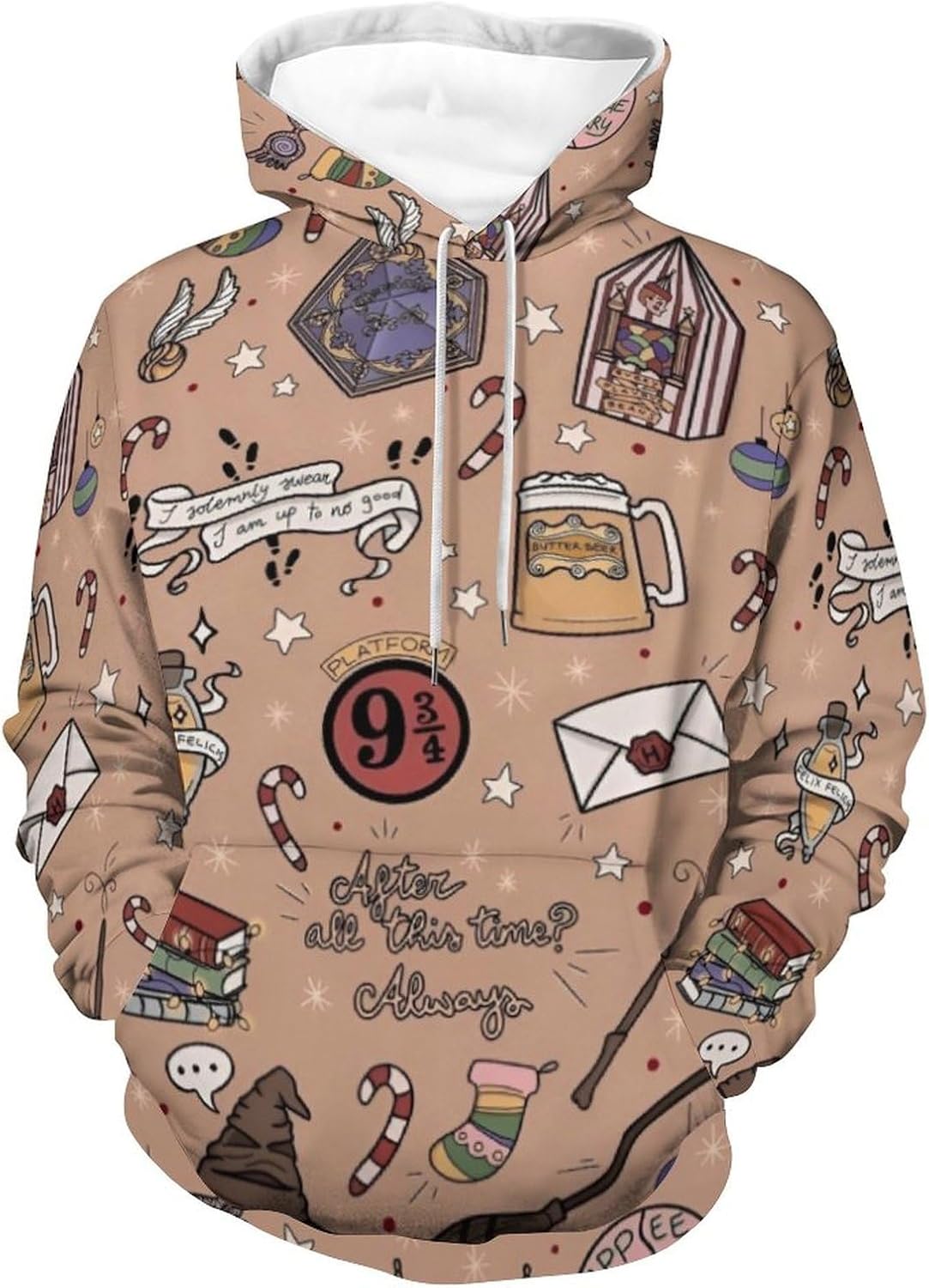 Tedofuchi Harry Potter Hoodie, Sweatshirt, Sweatshirt, Unisex, With Pockets, Long Sleeve, Fashionable, Anime Character Goods