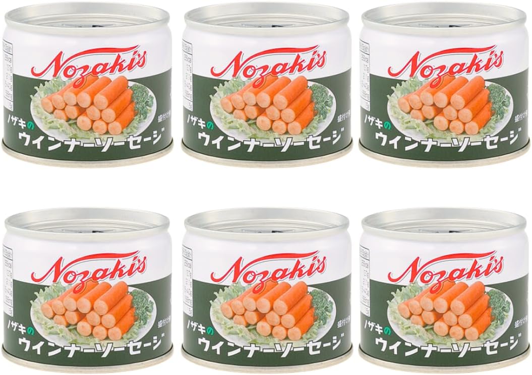 Canned Hot Dogs 6-Pack Canned Hot Dogs Commercial Use Bulk Buy Meat 105g Hot Dogs Sausage Storage Reserve Convenient