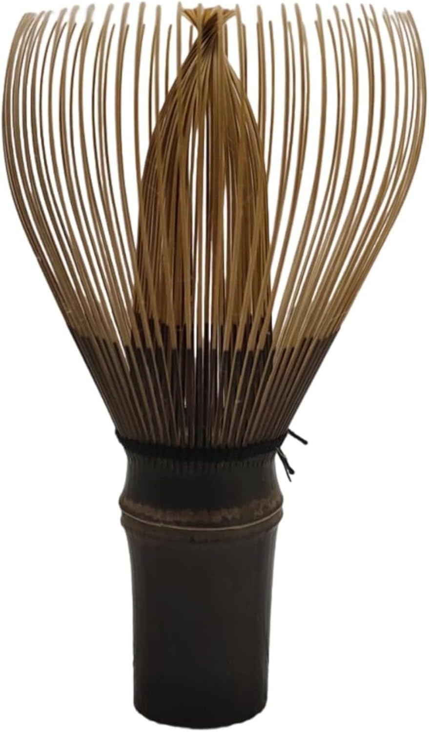 Chasen Black Bamboo Handmade Naruho for Matcha Tea Ceremony Tool, Premium Traditional Craft, Good Foam, For Beginners, Gift Applied with Bamboo Whisk Rest (Unwrapped, Purple Bamboo)
