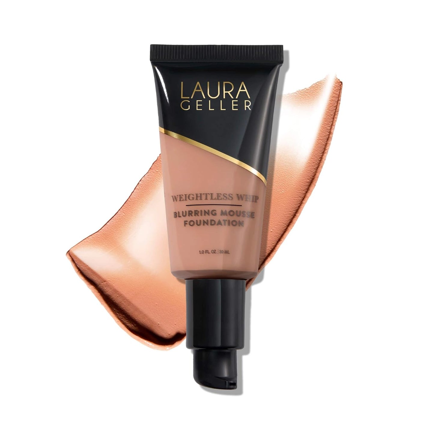 LAURA GELLER NEW YORK Weightless Whip Mousse Foundation - Golden Medium - Lightweight Blurring Foundation Makeup, Buildable, Soft Matte Finish, Minimizes Pores & Fine Lines, Hydrating, Mature Skin