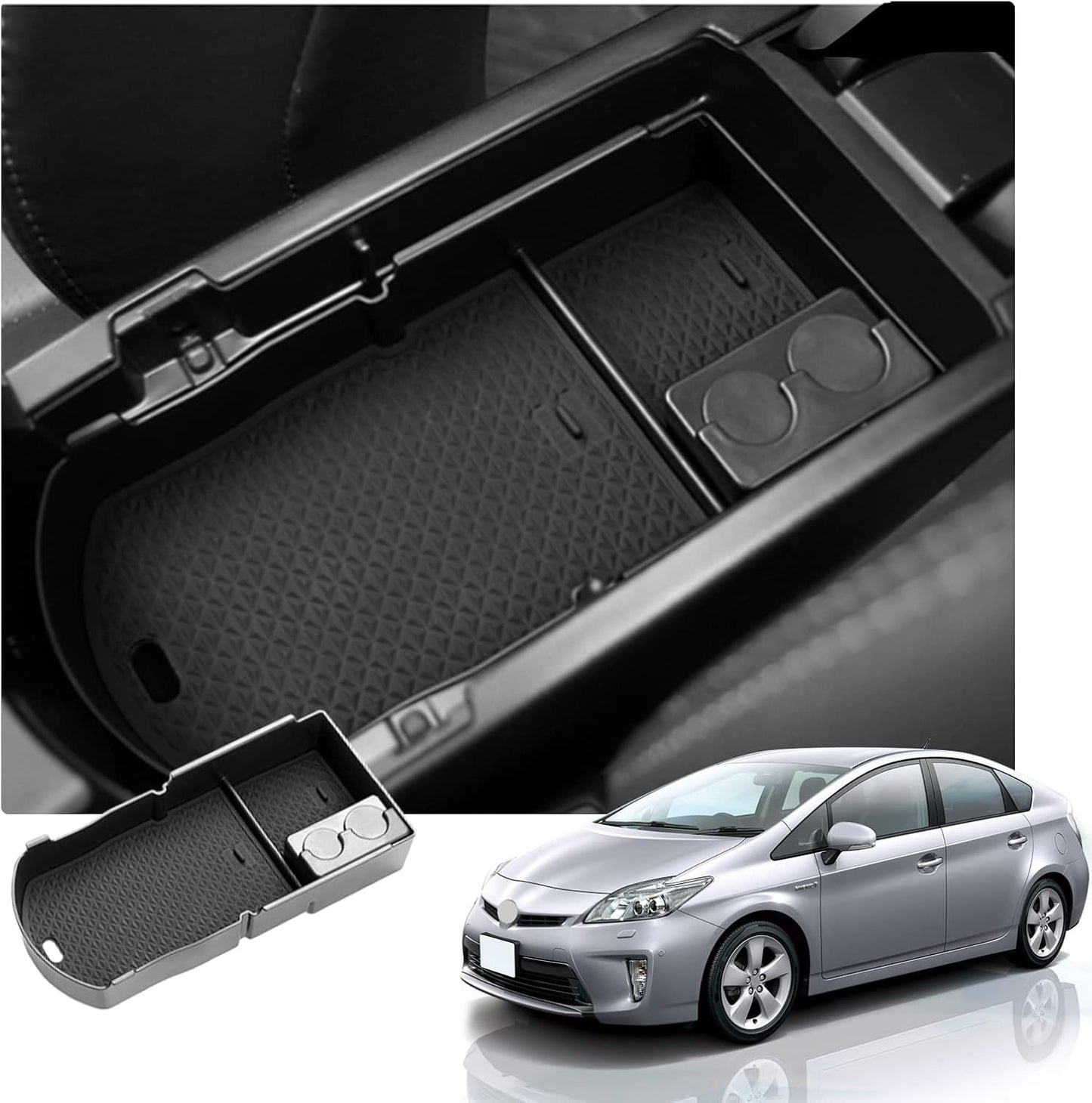RUIYA Toyota Prius 30 Series Center Console Box Accessory Tray Prius 30 Center Console Tray Console Storage Box