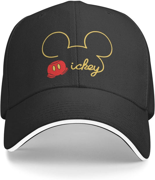 ZOOKISS Mickey Mouse Men's Hat, Quick-Drying Cap, Adjustable, Lightweight, Breathable, Sunshade, Outdoor Cap, Baseball Cap, UV Protection, Spring, Summer, Autumn, Winter, Popular, Unisex, Anime Goods,