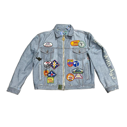 BETTER WITH AGE 'BLUE' BROGUE RECONSTRUCTED REVERSIBLE JACKET
