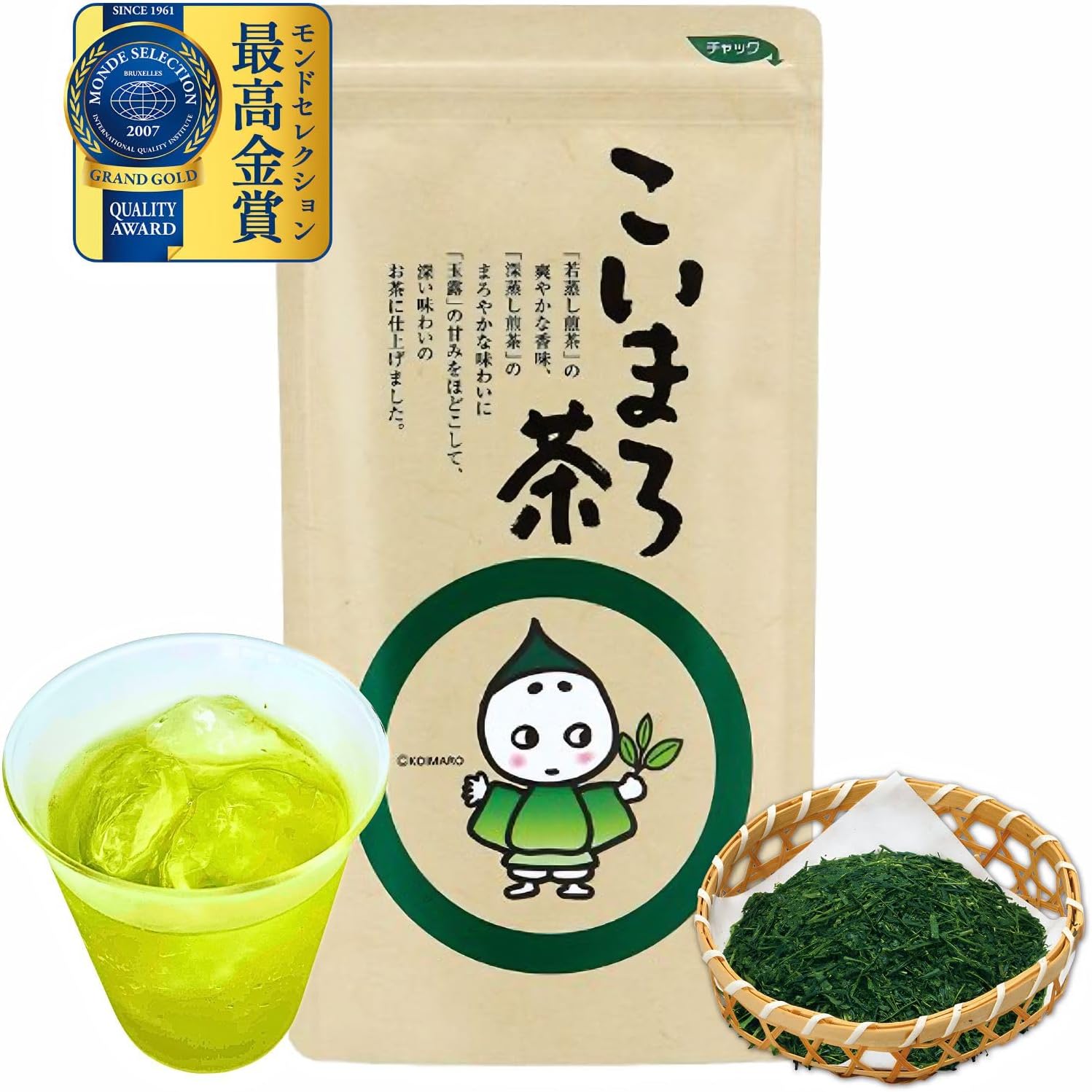 【Mondo Selection Award Winner】Kyoto・Ujitawara Tea Plantation Koimaro Tea 100g Japanese Tea Gyokuro Deep Steamed Sencha Waka Steamed Sencha Blend Tea Leaves Tea Green Tea Japanese Tea Deep Steamed Tea