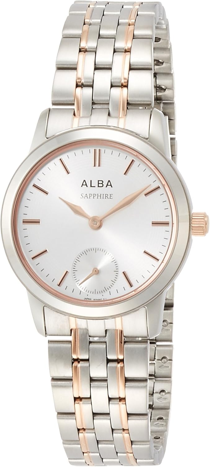 Seiko AQGT001 Alba Quartz Sapphire Glass Wristwatch, Dial Color - Silver, watch