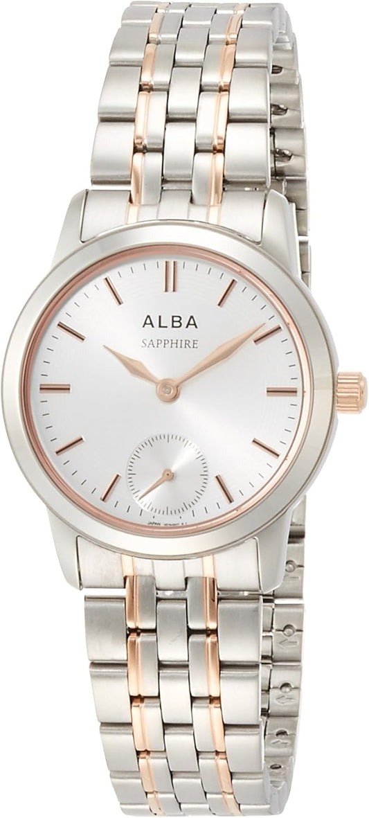 Seiko AQGT001 Alba Quartz Sapphire Glass Wristwatch, Dial Color - Silver, watch