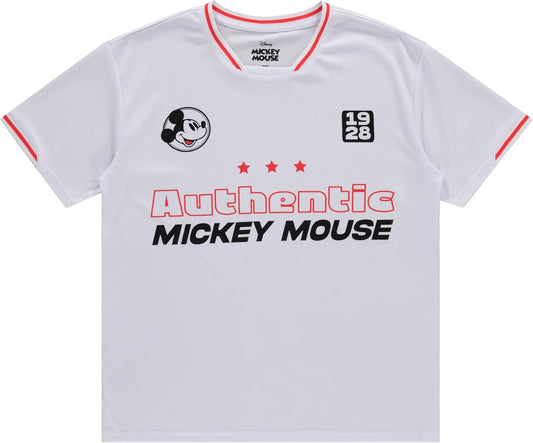Disney Camiseta de fútbol de Mickey Mouse para mujer, diseño de Mickey y Minnie Mouse