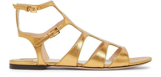 TOM FORD ラミネート入り リザードプリント入り サンダル - Image 1