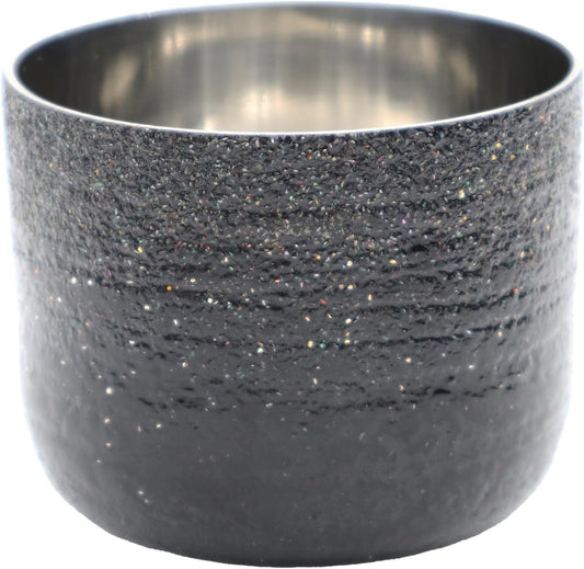 Kasyou Studio Lacquer Bunguimi Galaxy Silver Boar Mouth Glass (Kagazao, Comes in a Cosmetic Box, Made in Japan, Premium, Traditional Crafts, Ishikawa)