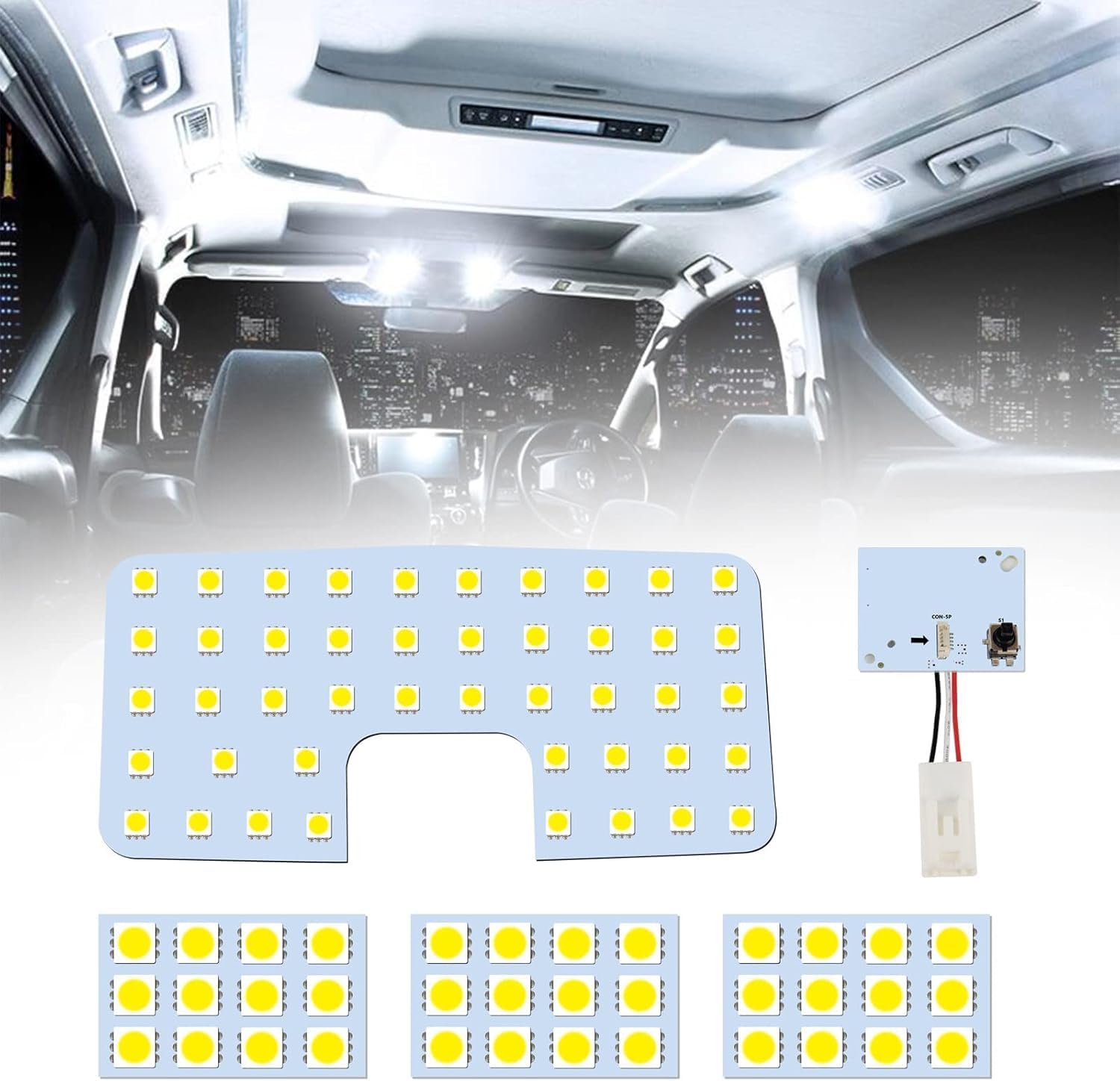80 Series Harrier Dedicated Design LED Room Lamp, Toyota HARRIER 80 Series AXUH8#, MXUA8#/R2.6 ~ Genuine LED Specs Vehicles, White, 6000K Interior Light, Explosive Light, Custom Parts, Room Lamp Set,