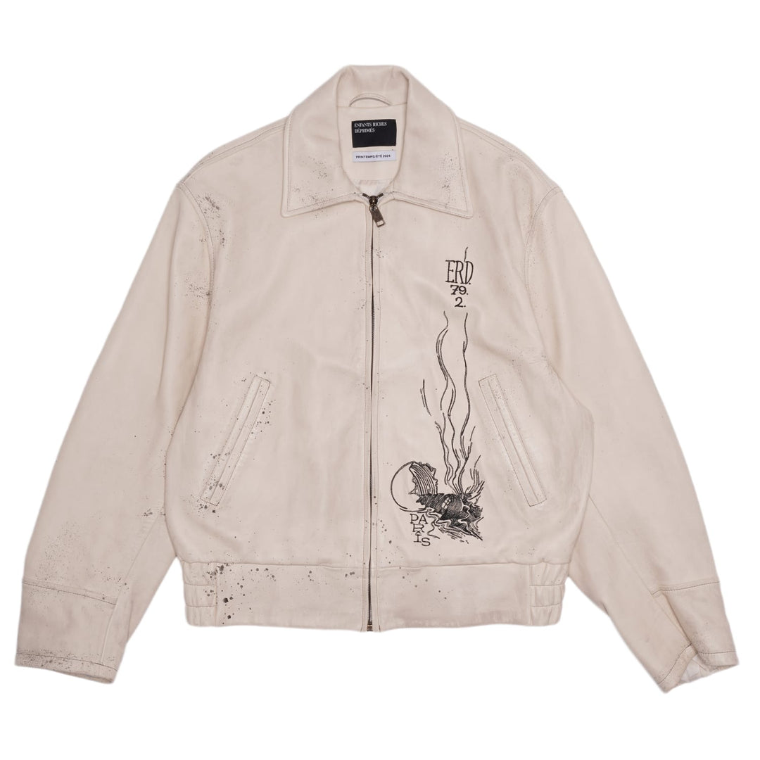 ENFANTS RICHES DÉPRIMÉS 'ARCANE 17' ZIP-UP LEATHER JACKET