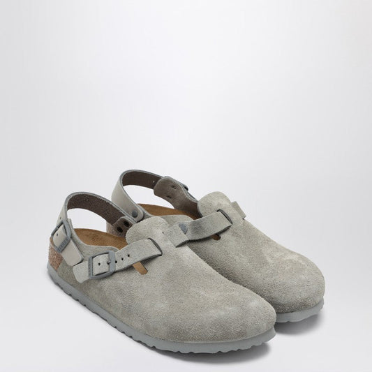 Birkenstock Stone Grey Suede Tokyo Slipper - Image 1
