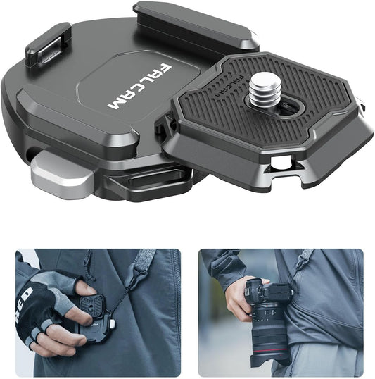 ULANZI FALCAM F38 Quick Release Shoulder Strap Type V2 Arca-Swiss Compatible Quick Release Plate Arca-Swiss Standard 1/4 Screw Plate Quick Mount for DSLR Digital SLR Camera Sony Canon Nikon Aluminum