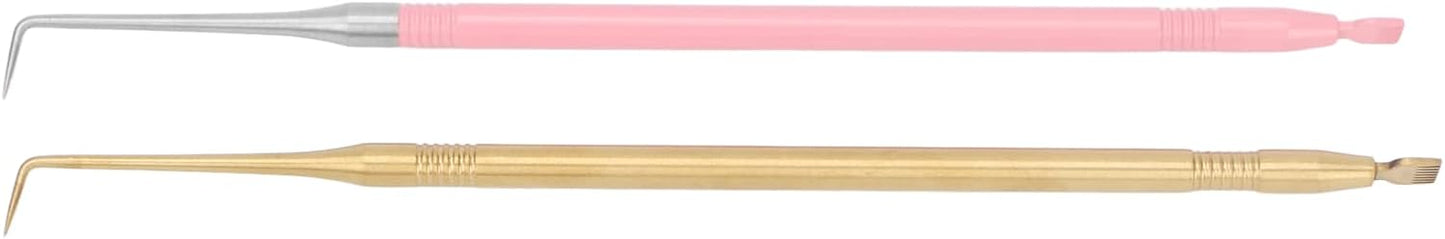 Eyelash Perm Lift Tool Eyelash Lift Perm Tool Double Ended Short Comb (Gold Pink)