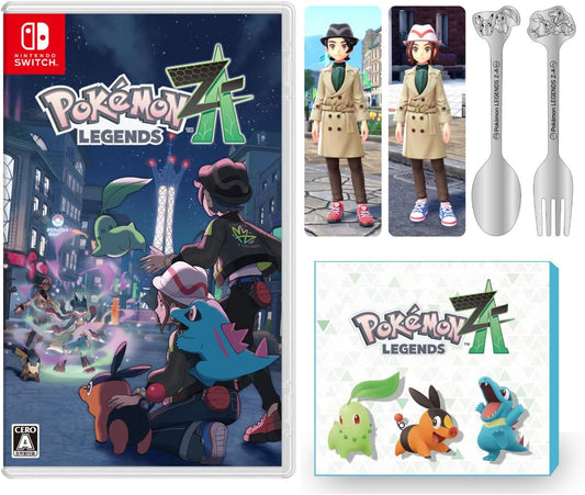 【ポケモン抽選キャンペーン応募用紙付き】【オリジナルデザインBOX入り】Pokémon LEGENDS Z-A（ポケモン レジェンズ ゼットエー） -Switch 【オリジナル特典】カトラリーセット 同梱 & デジタル特典「トレンチコート＆パンツセット」 配信
