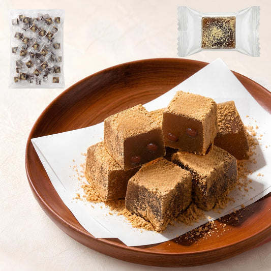 Alneka Black Honey Powdered Mochi, Wastebuchi, Warabi Mochi, Japanese Sweets, Brown Sugar, Individual Packaging, 17.6 oz (500 g), Approx. 50 Pieces, Made in Okinawa Brown Sugar