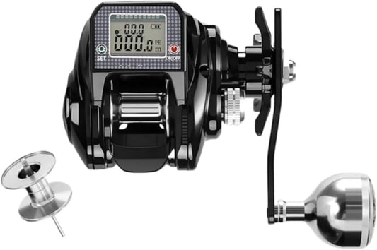電動リール ZAZY ベイトキャスティングリール 10 スピード 強力磁気ブレーキ スーパードラグ力 最大ドラグ 海釣り 野生釣り 長距離ラフト釣り 湖 川 淡水釣り 使いやすい 最適
