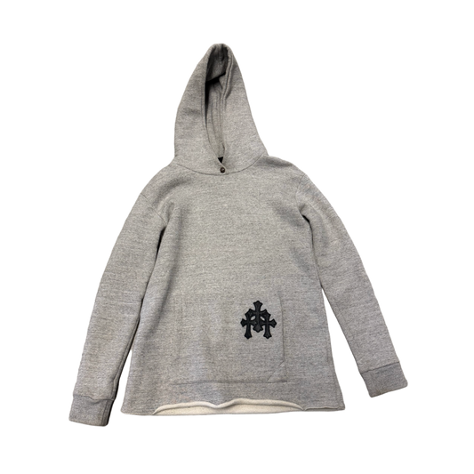 CHROME HEARTS 'TRIPLE CROSS PATCH' GREY HOODIE