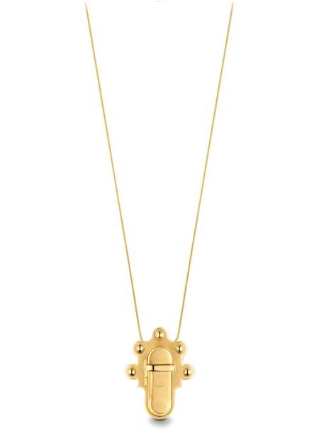 LOUIS VUITTON トランクロック ペンダントネックレス＆ブローチ - Image 1