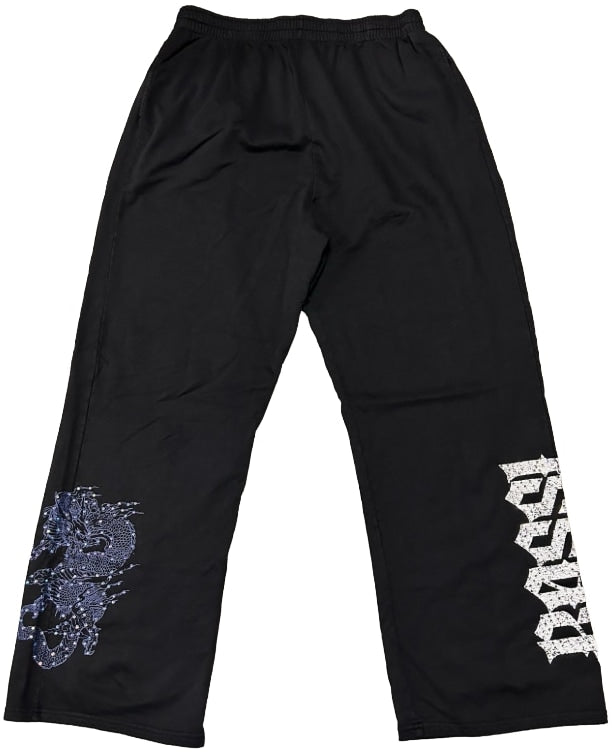 BOSSI 'PURPLE DRAGON' BLACK SWEATPANTS