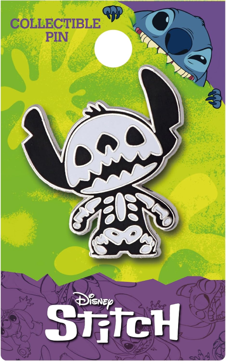 Disney - Pin esmaltado de puntada - Puntada de esqueleto | Producto oficial con licencia