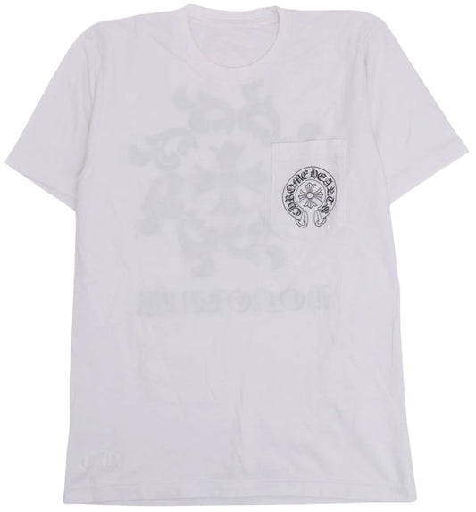 CHROME HEARTS 'HONOLULU CROSS' WHITE POCKET TEE