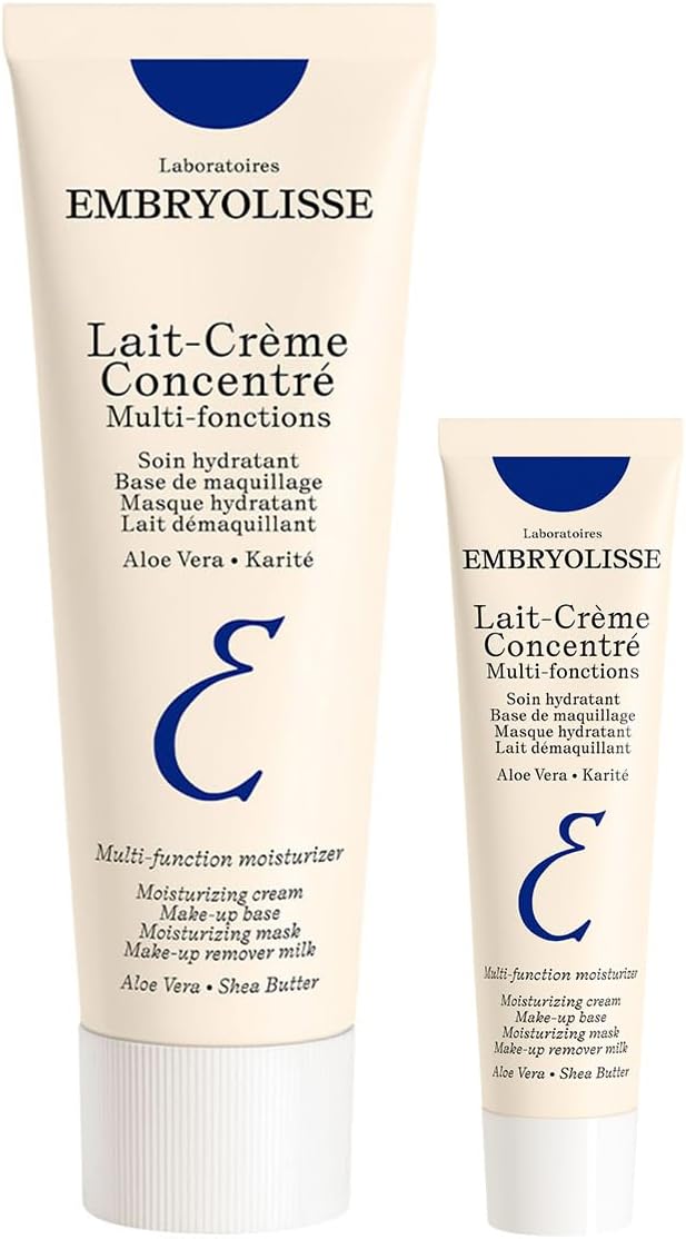 Embryolisse Moisture Cream, Extra Volume Set, 2.5 fl oz (75 ml) + 0.5 fl oz (15 ml), Moisturizing, Makeup Base, Prevents Drying, Shiny Skin, Skin Care