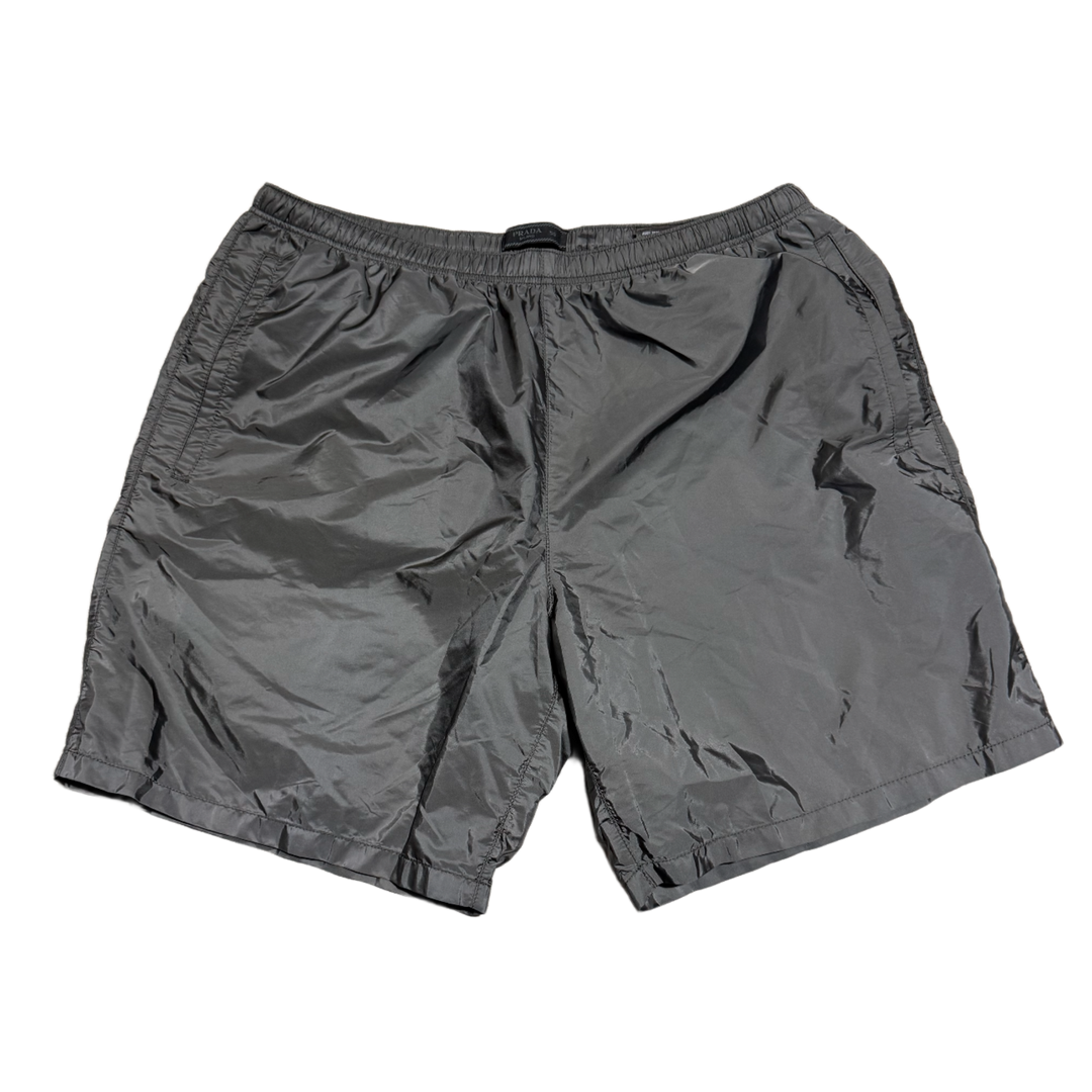 PRADA 'GREY' SWIM SHORTS