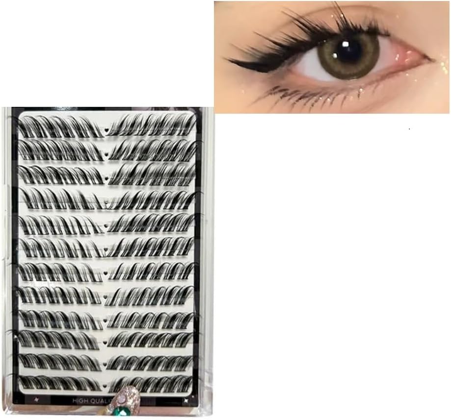12 Columns Fox False Eyelashes Single Cluster Eyelash Extensions Segment Lashes Fox Eye Effect Lashes False Eyelashes
