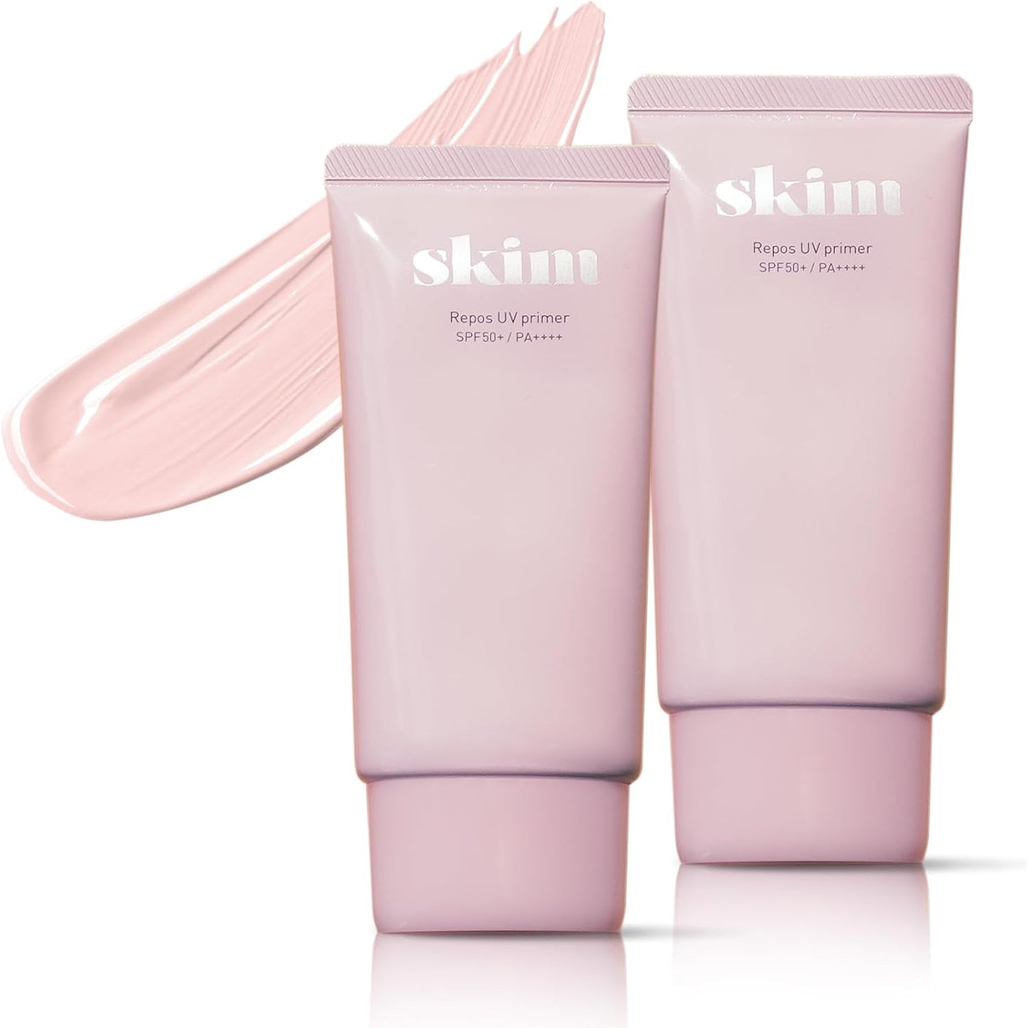 Skim Lupo UV Primer, Makeup Base, Sunscreen, SPF 50+ PA++++, Highly Moisturizing, Coverage, Transparent, Pink, Pores, Base Make, Pore Cover, Tone Up, UV Protection, 2 Pieces