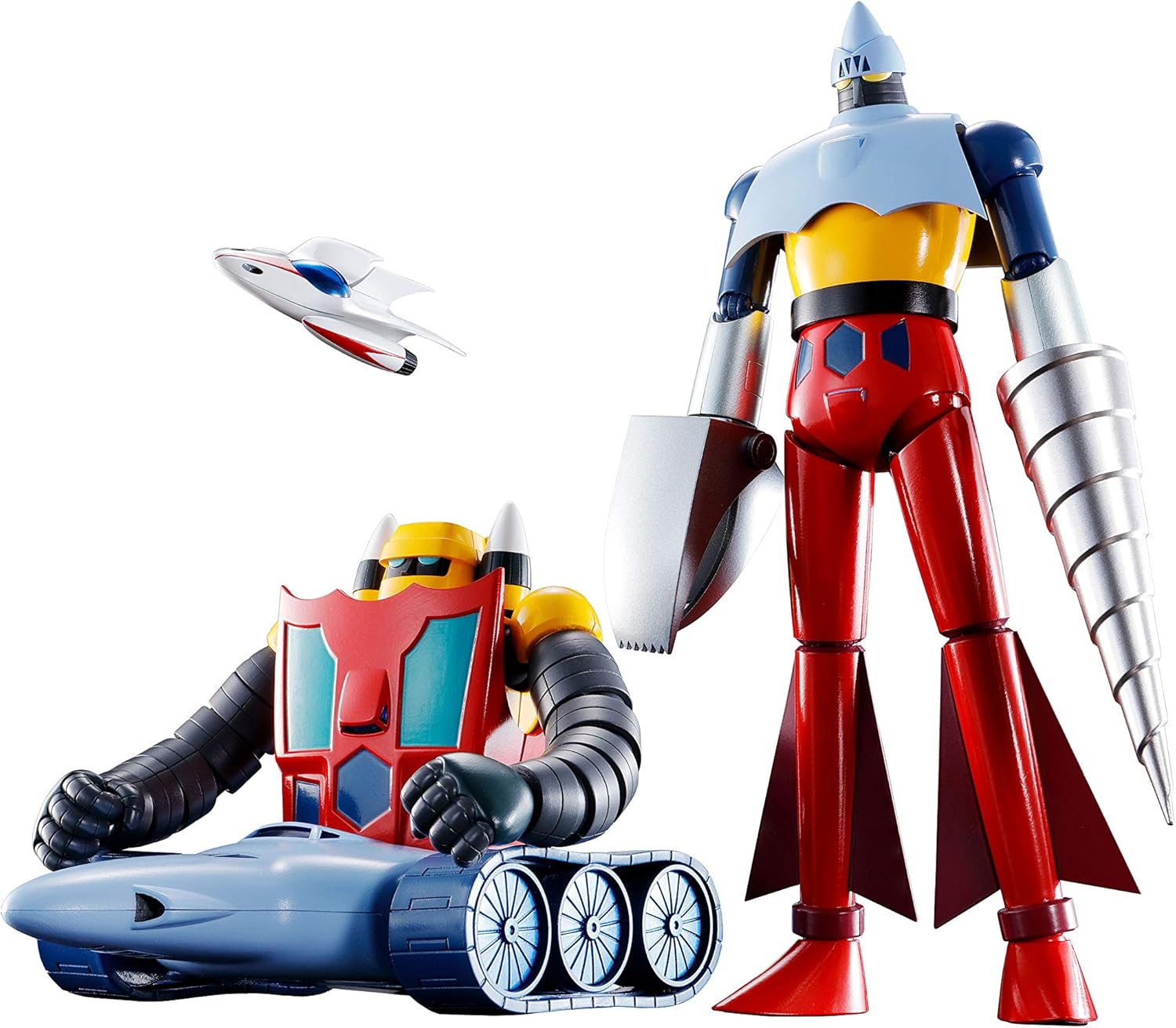 Soul of Chogokin Getter Robot GX-91 Getter 2 & 3 D.C. (Getter 2: Approx. 6.9 inches (175 mm), Getter 3: Approx. 3.5 inches (90 mm), ABS & Die Cast & PVC Pre-painted Action Figure