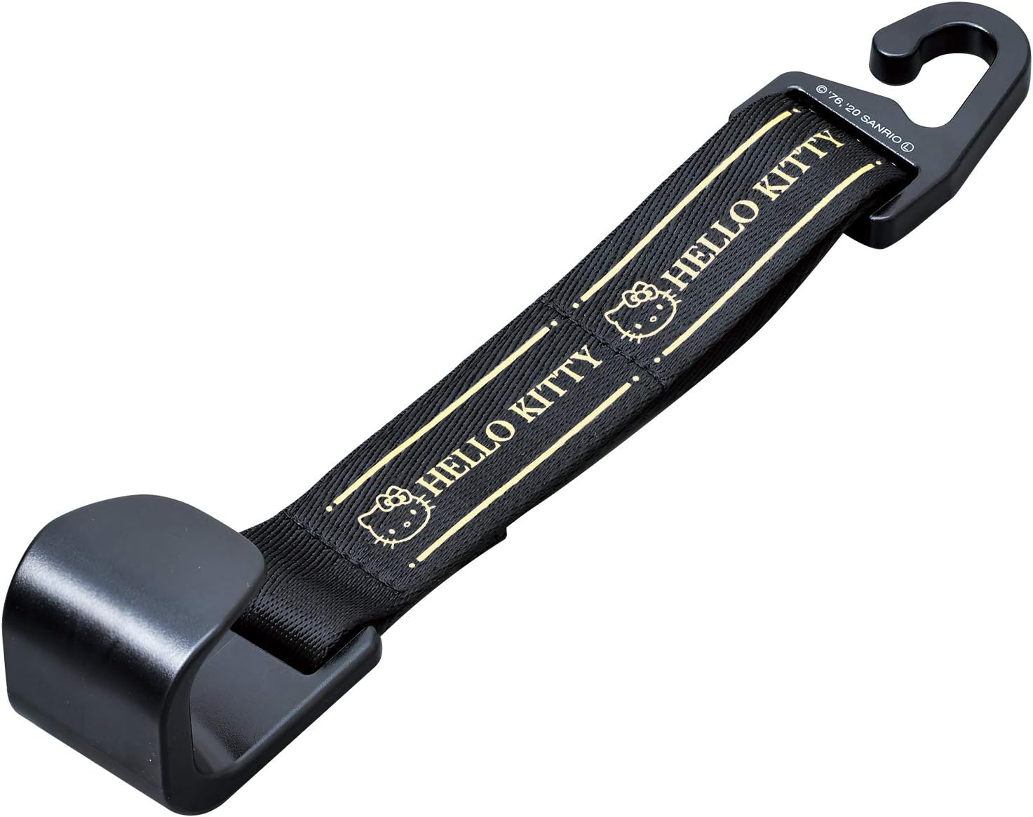 SEIWA Hello Kitty B&G Black Gold Luggage Rack Interior Supplies Hook with Headrest Adjustable Length Hello Kitty Convenience Store Bag