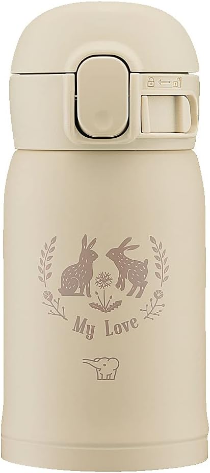 Zojirushi Zojirushi Water Bottle One-Touch Stainless Mug Seamless 0.24L (0.063 gal) Beige SM-WP24-CM