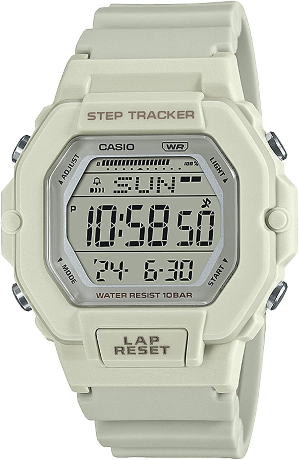 Casio LWS-2200 Watch, Casio Collection, Ivory, sports