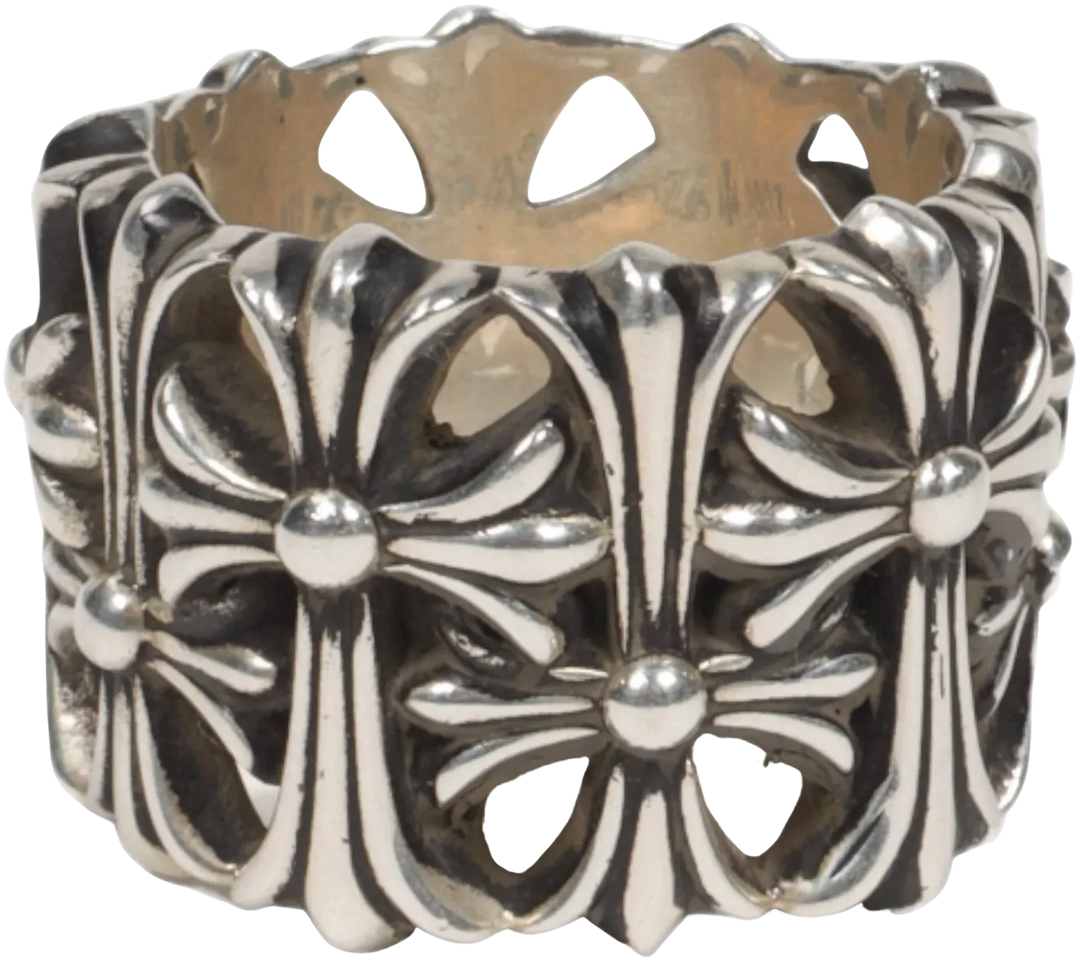 CHROME HEARTS 'CEMETERY' SILVER RING